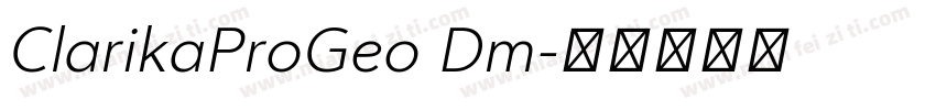 ClarikaProGeo Dm字体转换